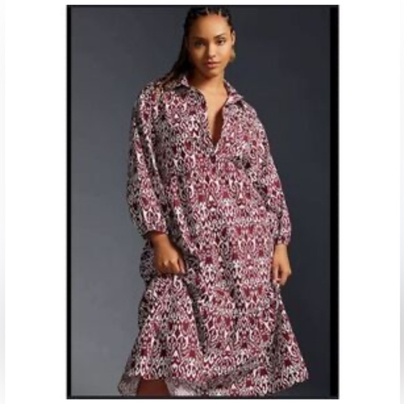 Anthropologie Dresses & Skirts - Anthropologie Maeve Bettina Tiered midi Shirt dress